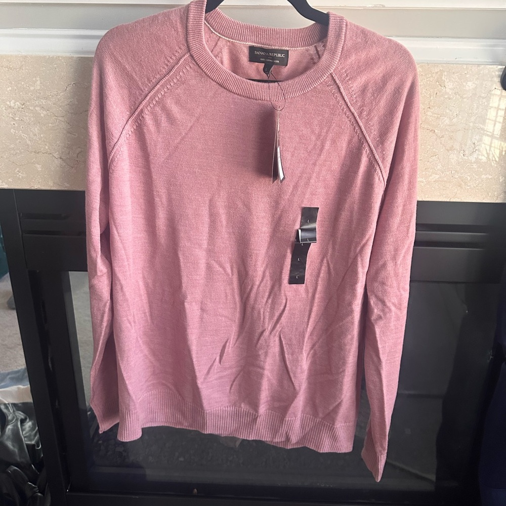 Banana Republic Light Pink Merino Wool Sweater